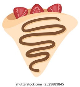 crepes or blinis with chocolate cream