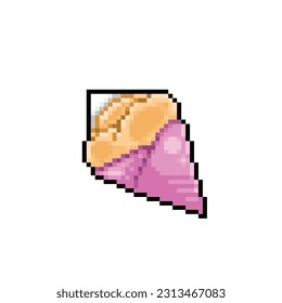 crepes cake in pixel art style
