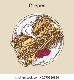 1,635 Crepe hand drawing Images, Stock Photos & Vectors | Shutterstock