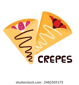 Crepes Symbol Clipart Avatar Logtotype isolierte Vektorillustration 