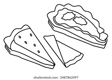 Crepes Line Art Design Drawing Illustration Artwork Hand Drawing