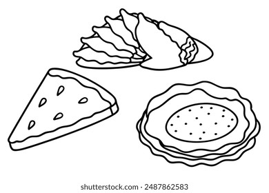 Crepes Line Art Design Drawing Illustration Hand Drawn Artwork