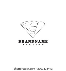 crepes logo icon cartoon design template. black modern flat vector illustration