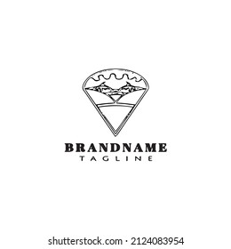 crepes logo icon cartoon design black modern isolated vector illustration