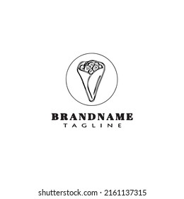 crepes logo icon cartoon design template black modern isolated vector flat