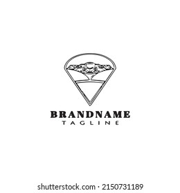 crepes logo icon cartoon template black modern isolated vector illustration