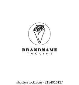crepes logo icon cute design template black modern isolated vector illustration