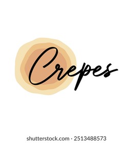 Illustrationsvorlage für Crepes-Logo-Symbol. Schriftlogo