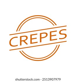 Crepes logo icon illustration template. Lettering logo
