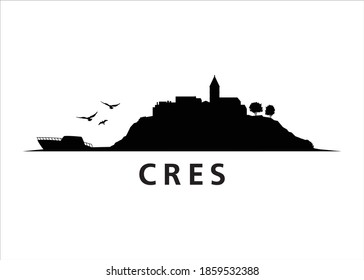 Cres Landscape Skyline of Island of Croatia