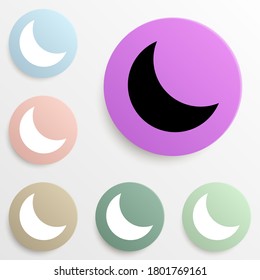 crescent badge color set. Simple glyph, flat vector of web icons for ui and ux, website or mobile application