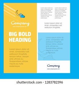 Crescent Business Company Poster Template. with place for text and images. vector background