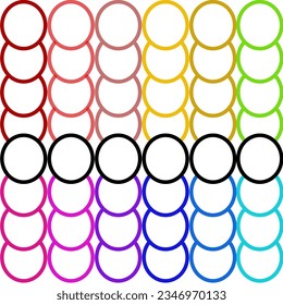 crescent circle multi colored background vector