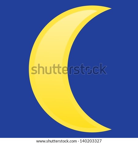 Crescent clear weather icon