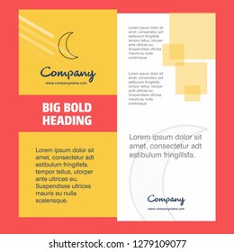 Crescent Company Brochure Title Page Design. Company profile, annual report, presentations, leaflet Vector Background