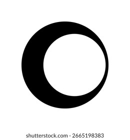 crescent formation icon vector isolated on white background
