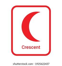crescent geometric shape for preschoolers