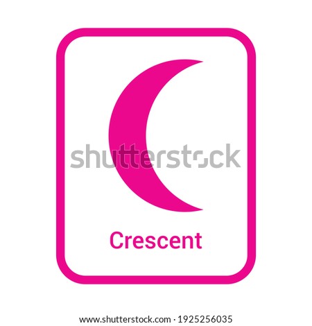 crescent geometric shape for preschoolers