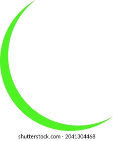 crescent, green. vector eps 8