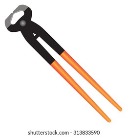 Crescent heavy duty wire cutters. Vector illustration.