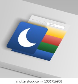 crescent icon. From collection button icons