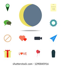 crescent icon. color web icons universal set for web and mobile
