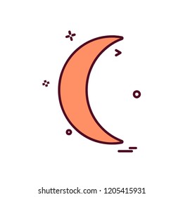 Crescent icon design vector