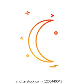 Crescent icon design vector