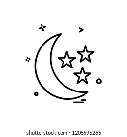 Crescent icon design vector