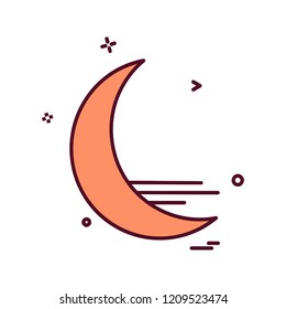 Crescent icon design vector