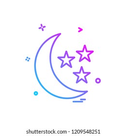 Crescent icon design vector