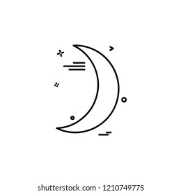 Crescent icon design vector