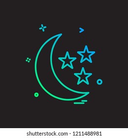 Crescent icon design vector
