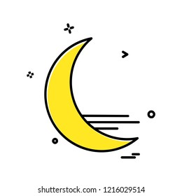 Crescent icon design vector