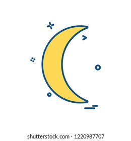 Crescent icon design vector