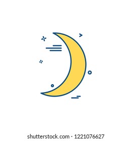 Crescent icon design vector