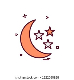 Crescent icon design vector