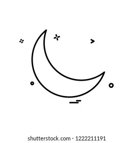 Crescent icon design vector
