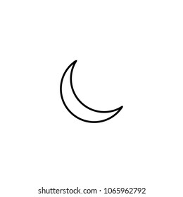 crescent icon. Element of simple icon for websites, web design, mobile app, info graphics. Thin line icon for website design and development, app development  on white background