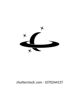 crescent icon. Element of space illustration. Premium quality graphic design icon. Signs and symbols collection icon for websites, web design, mobile app on white background