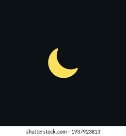 Crescent icon. Half moon symbol. Islam religion sign. Logo design element