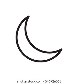 Crescent Icon Illustration Isolated Vector Sign Symbol