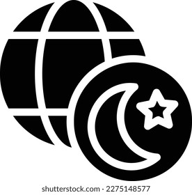 Halbmond-Symbol mit isoliertem Vektorgrafik und transparentem Hintergrund