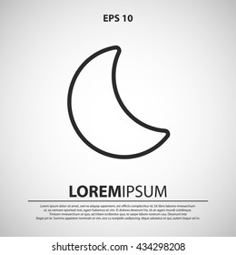 crescent icon. crescent line icon