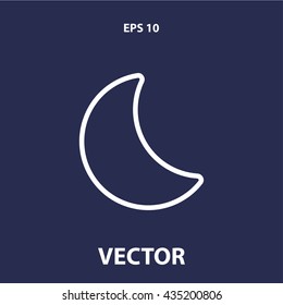 crescent icon. crescent line icon
