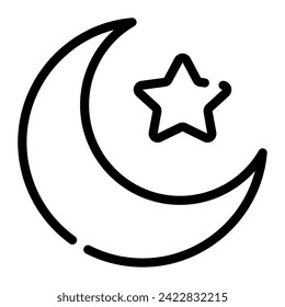 Crescent Icon Ramadan, für Infografik, Web, App etc.