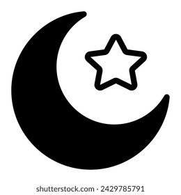 Crescent Icon Ramadan, for infographic, web, app, etc