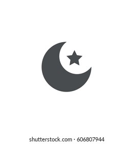 crescent icon. sign design