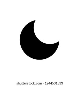 Crescent icon. Simple glyph vector of weather set for UI and UX, website or mobile application