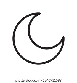 Crescent Icon In Trendy Design Vector Eps 10, Editable Stroke